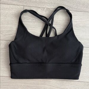 Lululemon Ribbed Black Sportsbra